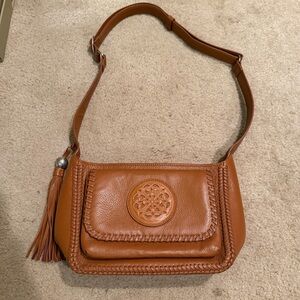Brighton Tan Leather Crossbody Bag
